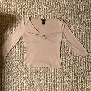 Beige BCBG macazria form fitted blouse